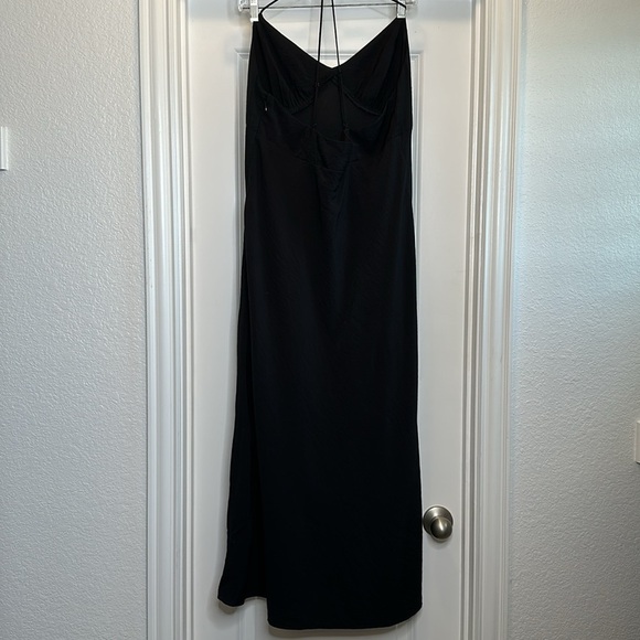 Madewell‎ Layton Midi Slip Dress in black size 12 - Picture 6 of 10